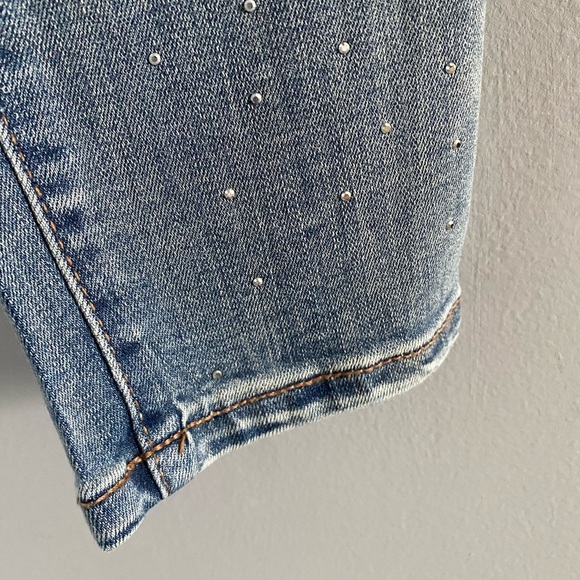 Seven 7 Blue Jeans 34x29 Pearls High Rise Skinny Tag Size 16 - Picture 12 of 14